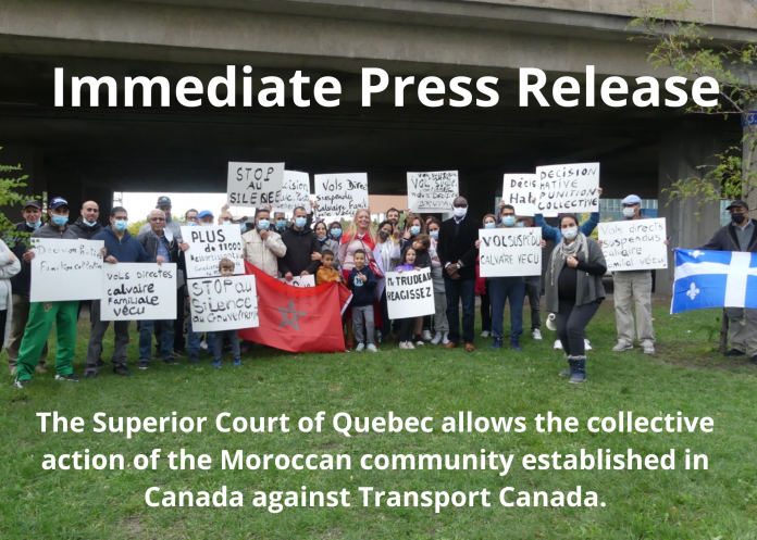 The Superior Court of Quebec allows the collective action of the Moroccan community established in Canada against Transport Canada.